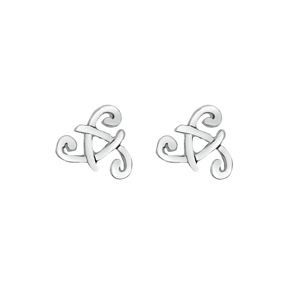Sterling Silver Celtic Swirl Stud Earrings – 6mm